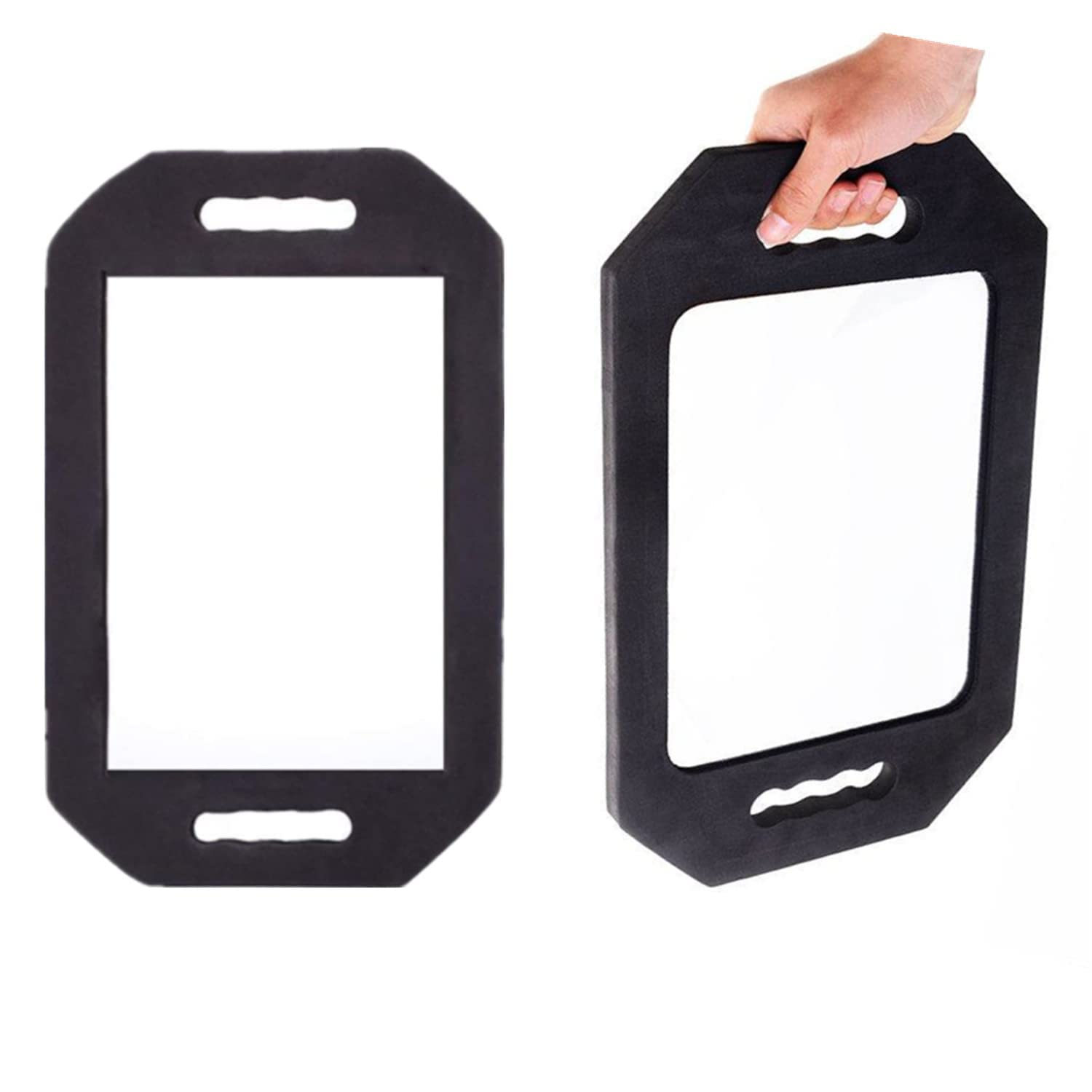 Double Handle Mirror - Large Hand Held Mirror(16.14" x 9.84") Barber Mirrors Handheld,Salon Hand Mirrors with Handle,Barbershop Hair Salon Equipment Hairstylist and Barber Accessories
