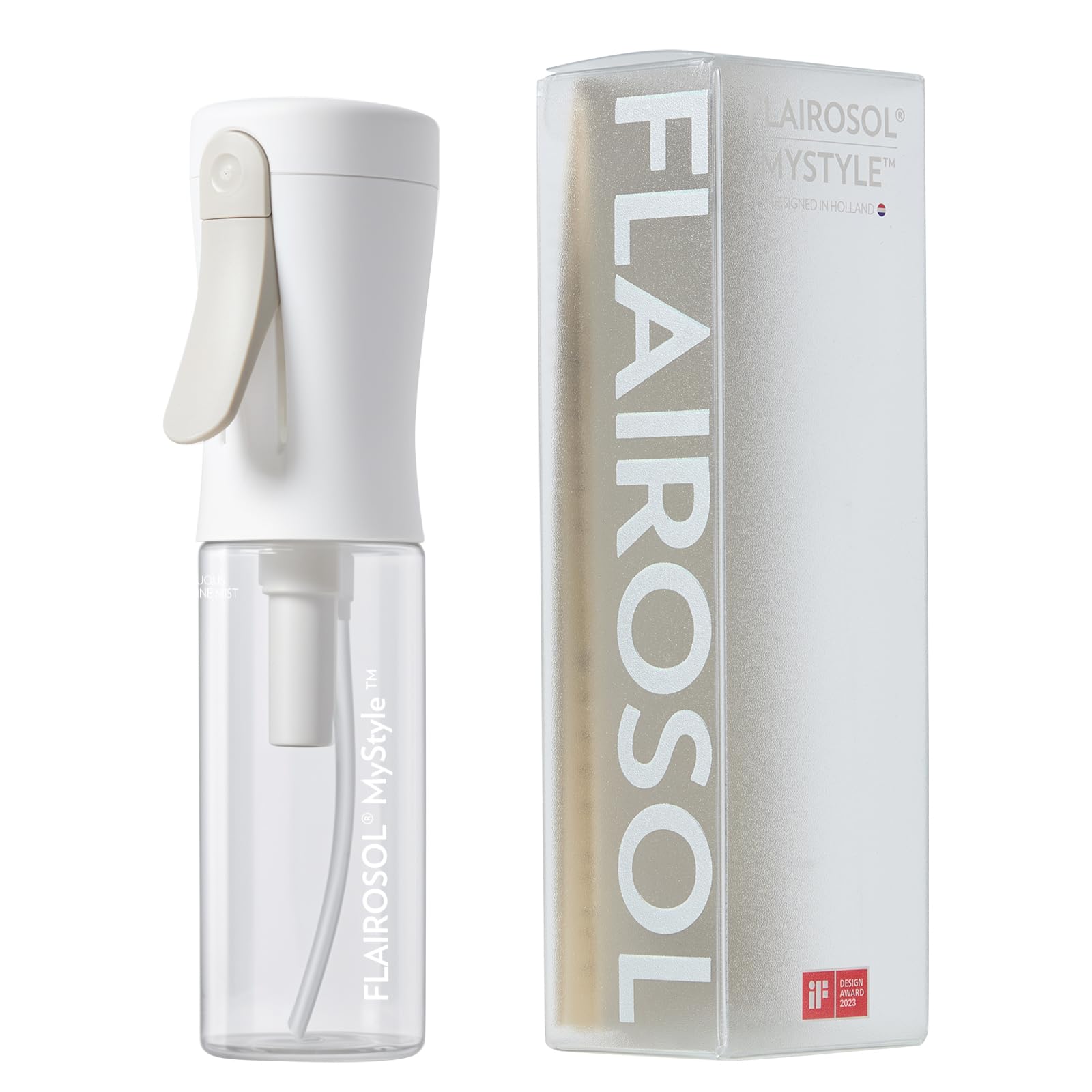 FLAIROSOL MyStyle, Spray Bottle for Hair - Small Travel Spray Bottle, Ultra Fine Continuous Water Mist for Face, Hairstyling, Salon, Cleaning, Beauty, Toners, Hydration & Makeup, 3.04oz / 90ml, Peach