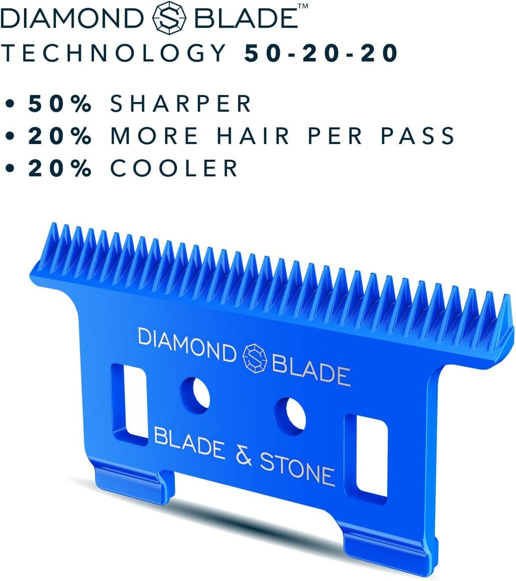 Blade & Stone Professional Hair Trimmer for Men PT301 | Diamond-S Blade | Micro-Gap Tech | 7200 RPM Durable Motor, All-Metal, Cordless Hair Trimmer - The Aviator