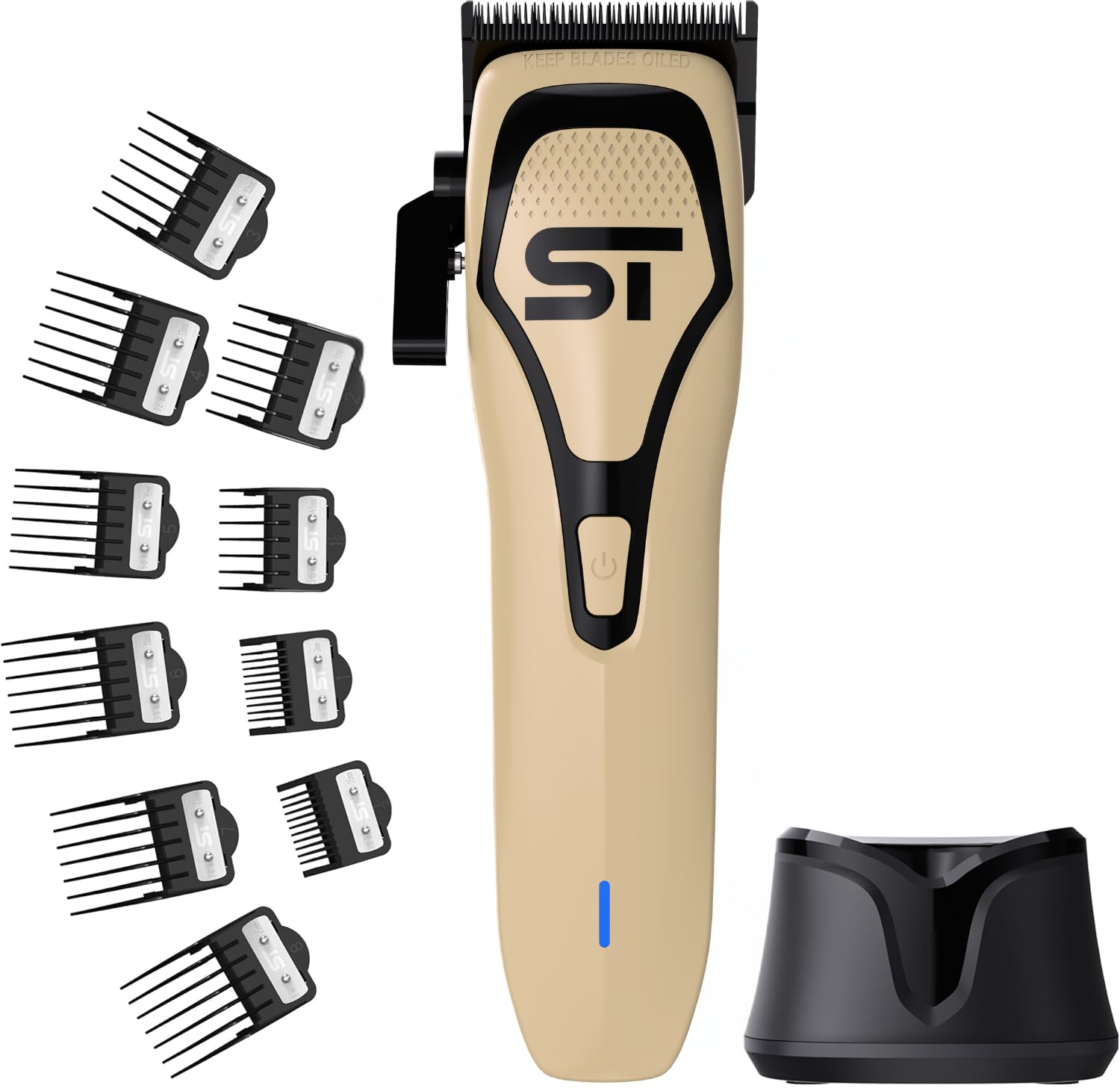 Supreme Trimmer Darkstar 72 Clipper with Magnetic Vector Motor | 180 Min Run Time, 9000 RPM Barber Hair Clipper | Low Noise, Professional Clipper DLC Blades | STC72