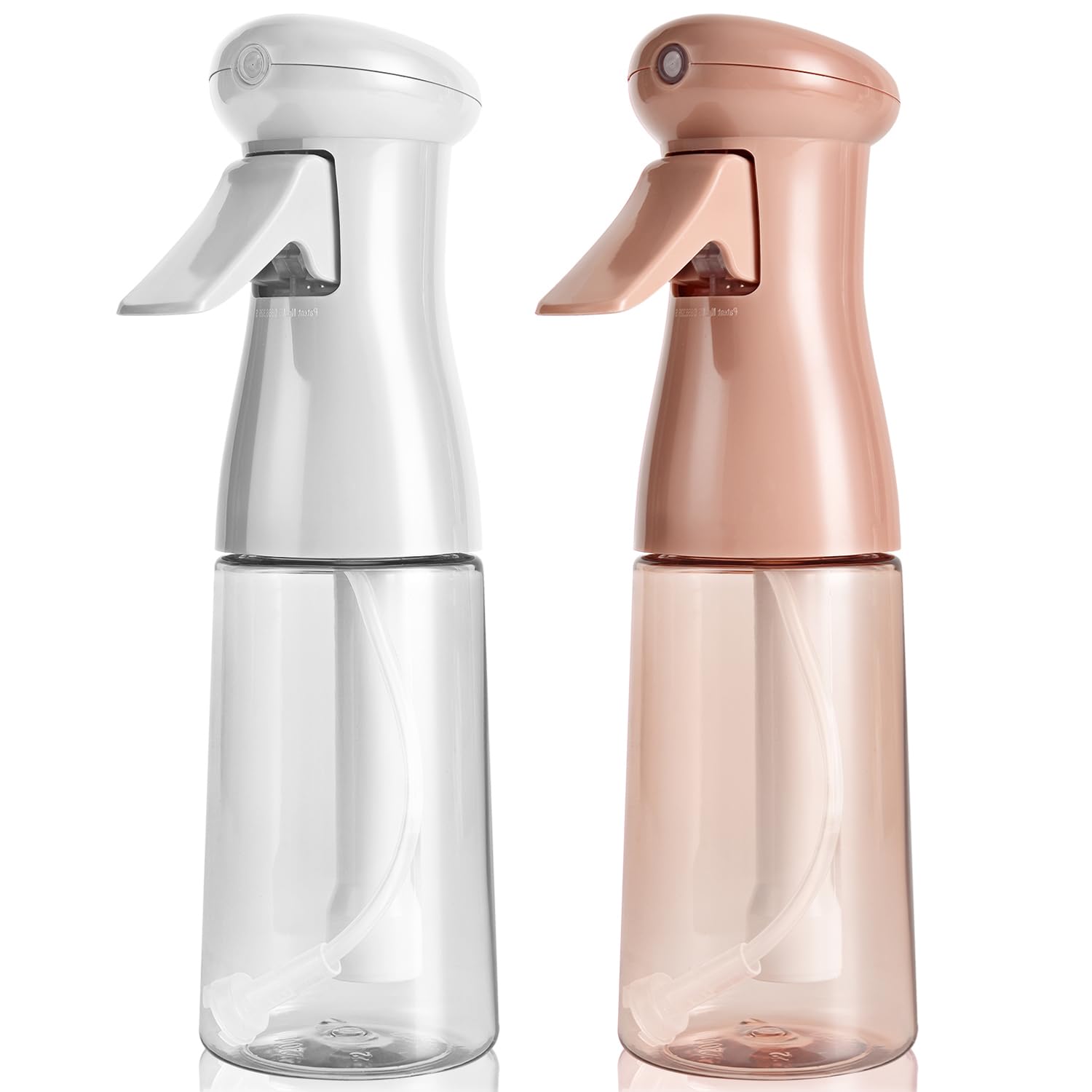 Spray Bottle For Hair, Continuous Mister Empty Spray Bottles, Ultra Fine Mist Water Sprayer for Hairstyling, Cleaning, Plants, Pets, Barbers, Salons, Essential Oil Scents - 2 Pack 6.8 OZ