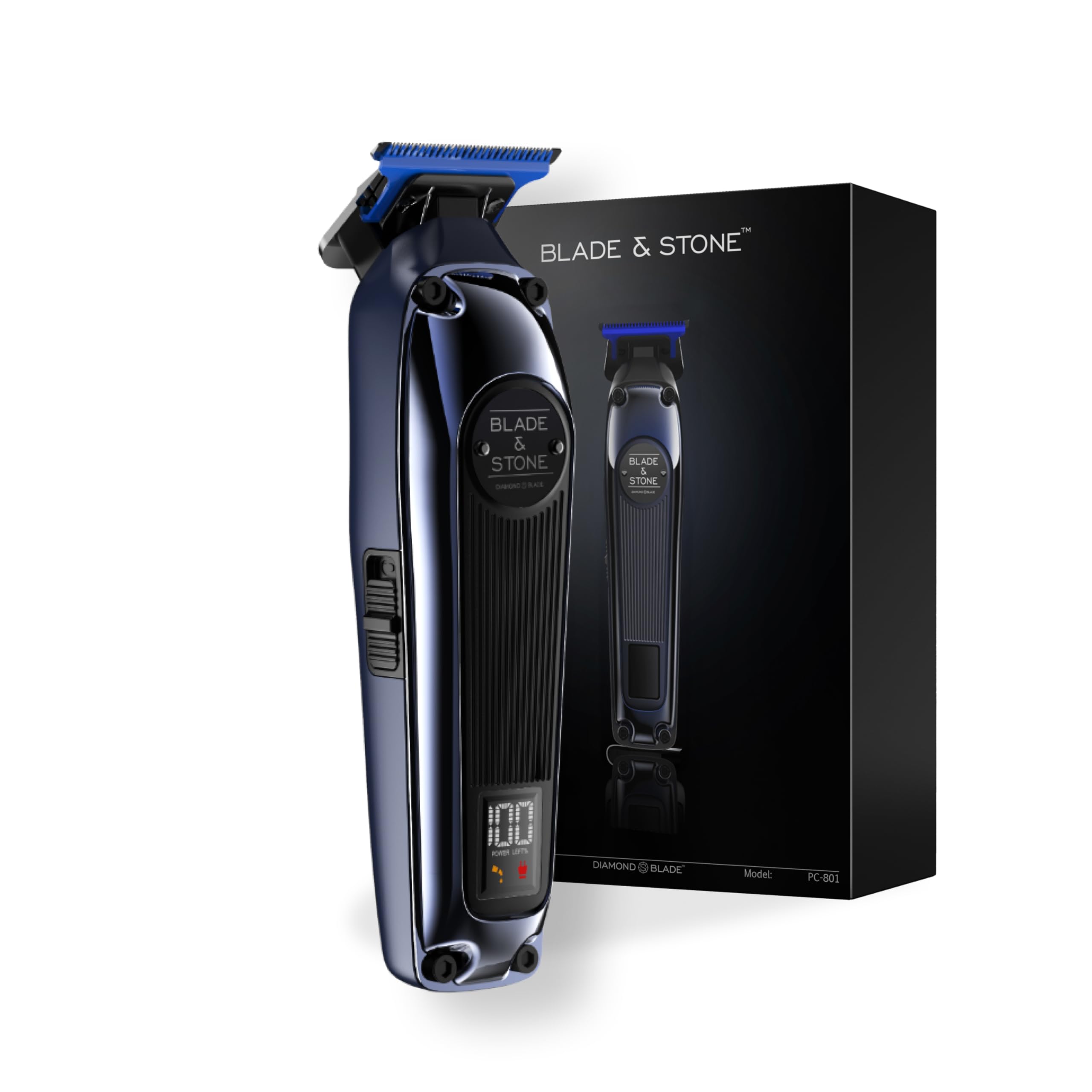 Blade & Stone Professional Hair Trimmer for Men PT301 | Diamond-S Blade | Micro-Gap Tech | 7200 RPM Durable Motor, All-Metal, Cordless Hair Trimmer - The Aviator