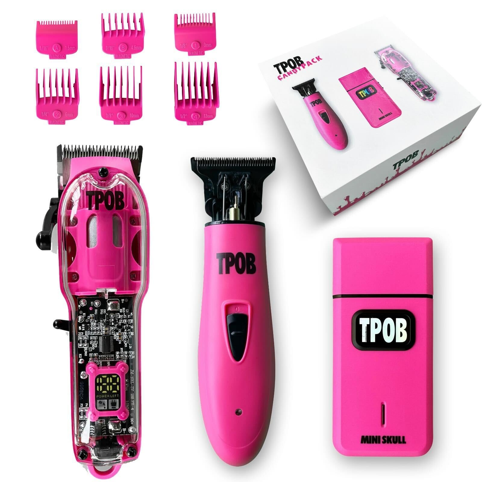 TPOB Slime 2 Barber Hair Clippers Trimmer Shaver Set for Men with Matte Green Case and X Fade Blade