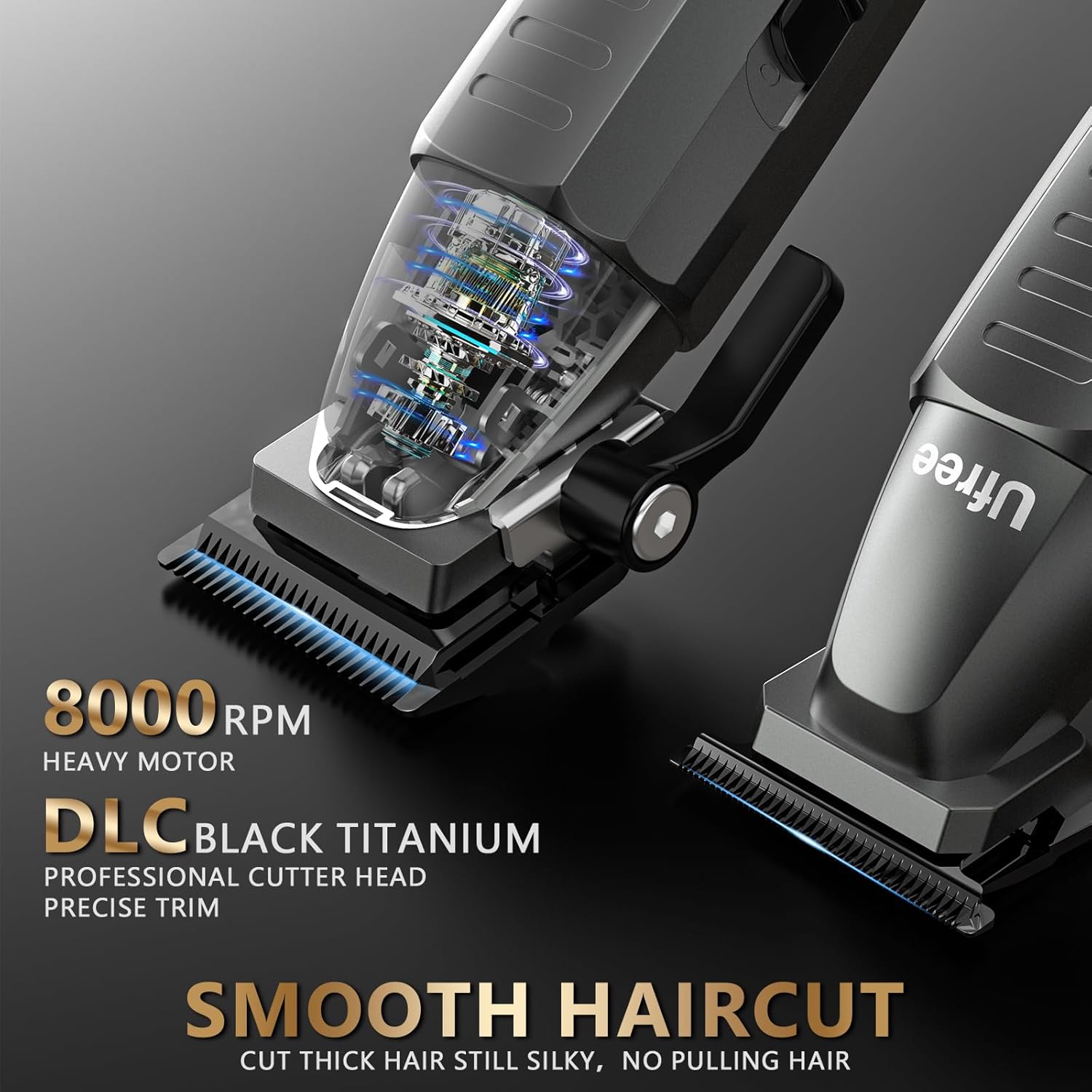 Ufree Professional Hair Clippers for Men, Clippers and Trimmers Set, Barber Clippers, Electric Beard Trimmer with Barber Bag, Gifts for Men