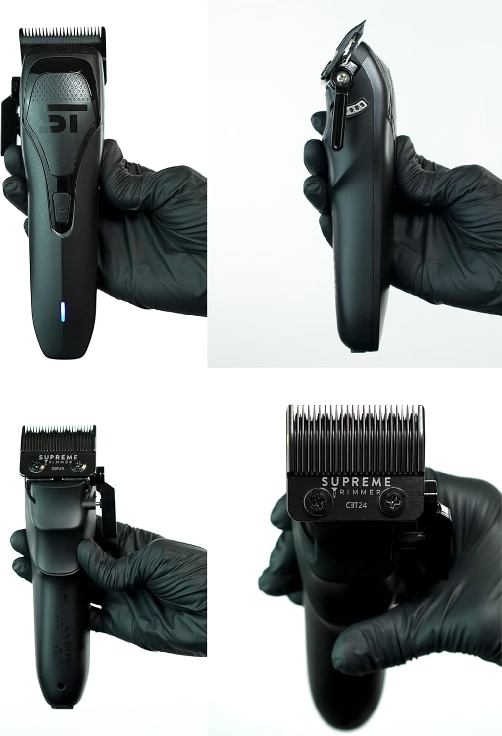 Supreme Trimmer Darkstar 72 Clipper with Magnetic Vector Motor | 180 Min Run Time, 9000 RPM Barber Hair Clipper | Low Noise, Professional Clipper DLC Blades | STC72