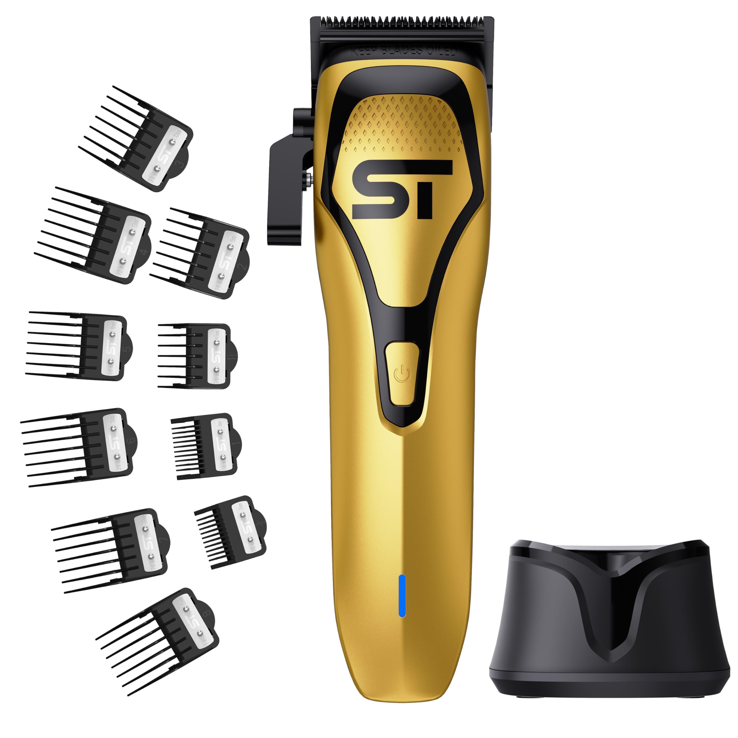 Supreme Trimmer Darkstar 72 Clipper with Magnetic Vector Motor | 180 Min Run Time, 9000 RPM Barber Hair Clipper | Low Noise, Professional Clipper DLC Blades | STC72