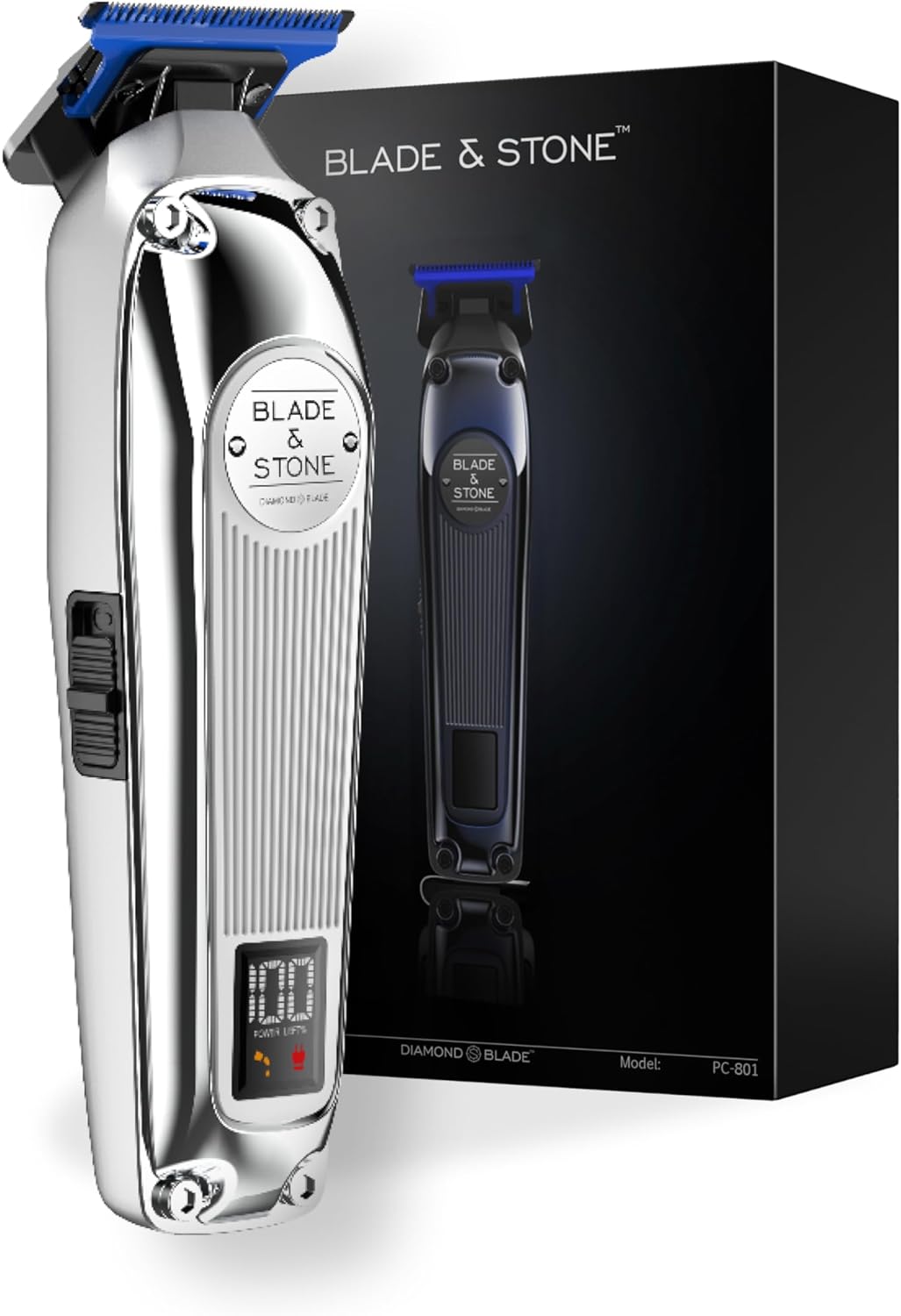 Blade & Stone Professional Hair Trimmer for Men PT301 | Diamond-S Blade | Micro-Gap Tech | 7200 RPM Durable Motor, All-Metal, Cordless Hair Trimmer - The Aviator