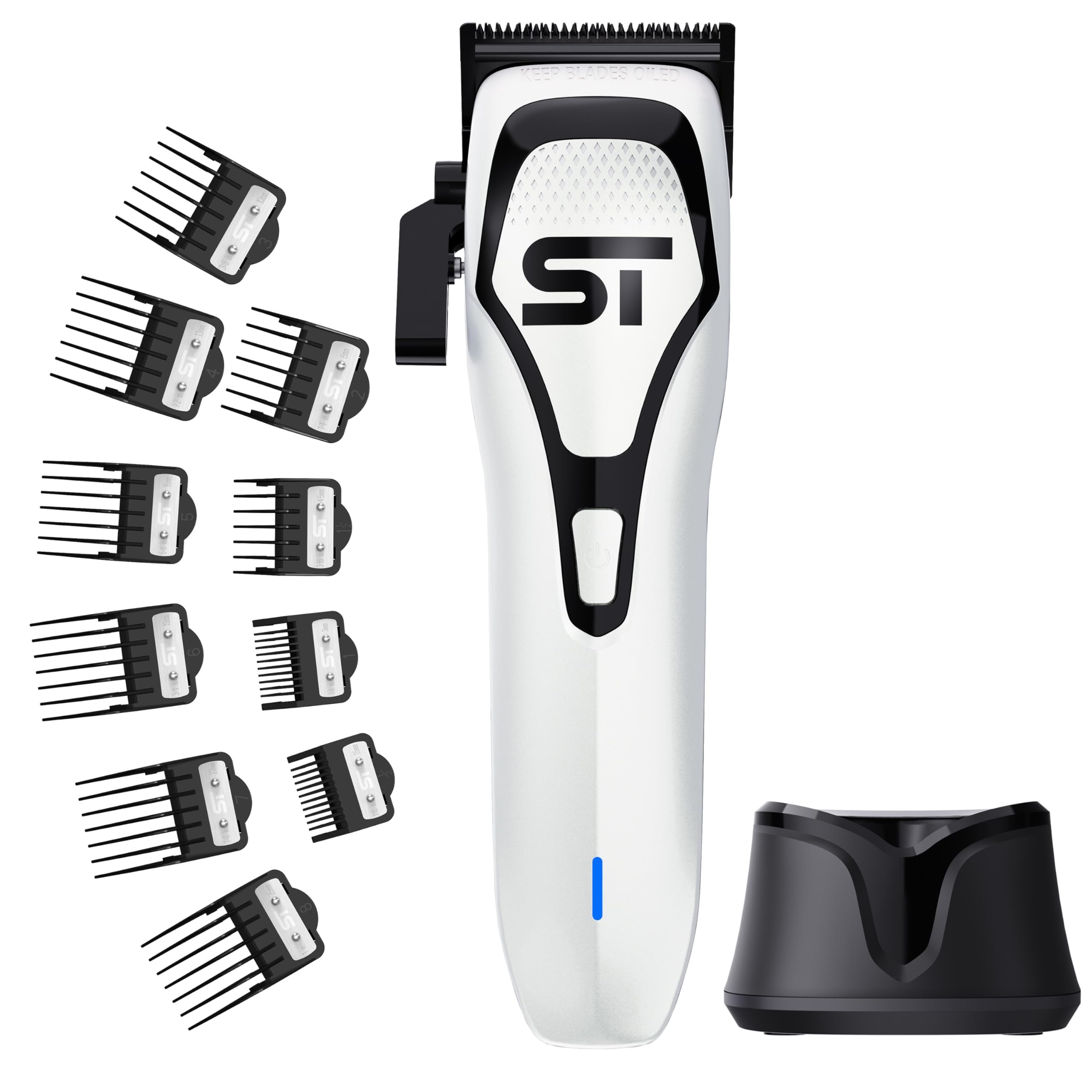 Supreme Trimmer Darkstar 72 Clipper with Magnetic Vector Motor | 180 Min Run Time, 9000 RPM Barber Hair Clipper | Low Noise, Professional Clipper DLC Blades | STC72
