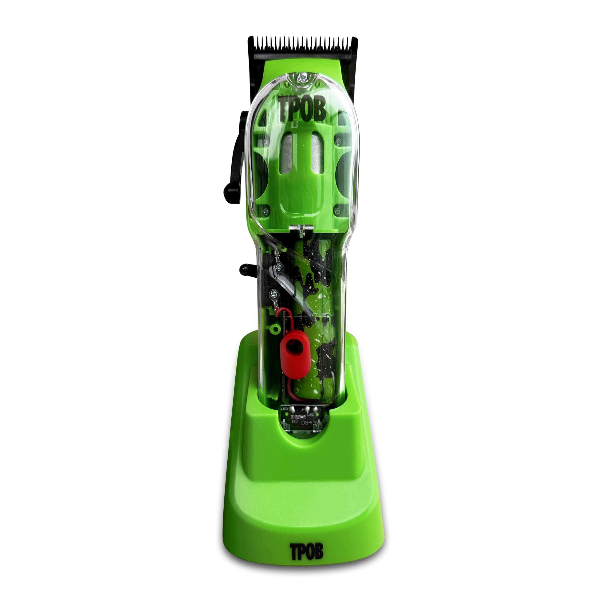 TPOB Slime 2 Barber Hair Clippers Trimmer Shaver Set for Men with Matte Green Case and X Fade Blade