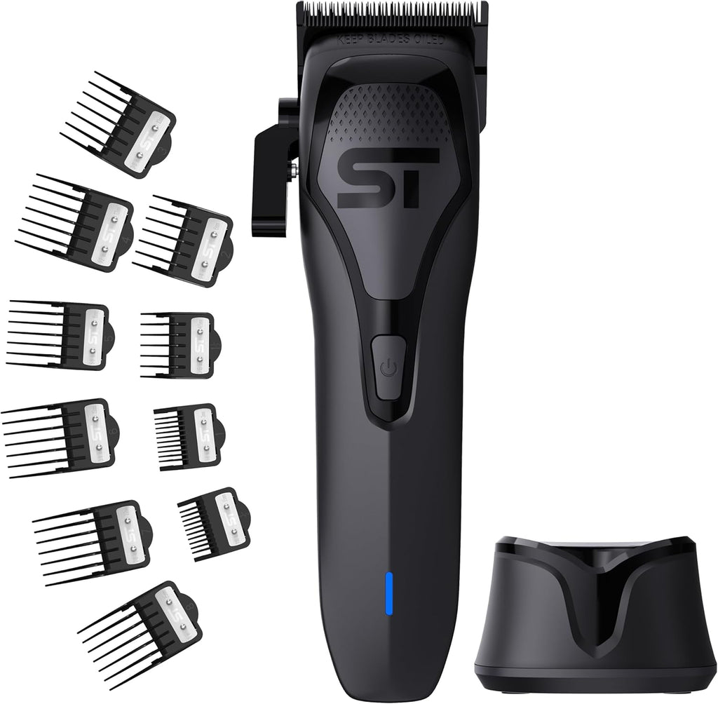 Supreme Trimmer Darkstar 72 Clipper with Magnetic Vector Motor | 180 Min Run Time, 9000 RPM Barber Hair Clipper | Low Noise, Professional Clipper DLC Blades | STC72