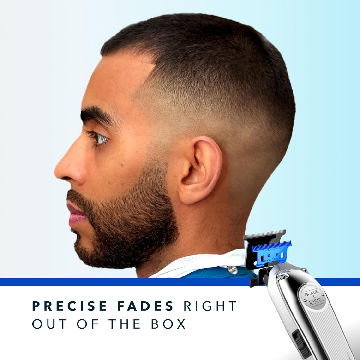 Blade & Stone Professional Hair Trimmer for Men PT301 | Diamond-S Blade | Micro-Gap Tech | 7200 RPM Durable Motor, All-Metal, Cordless Hair Trimmer - The Aviator